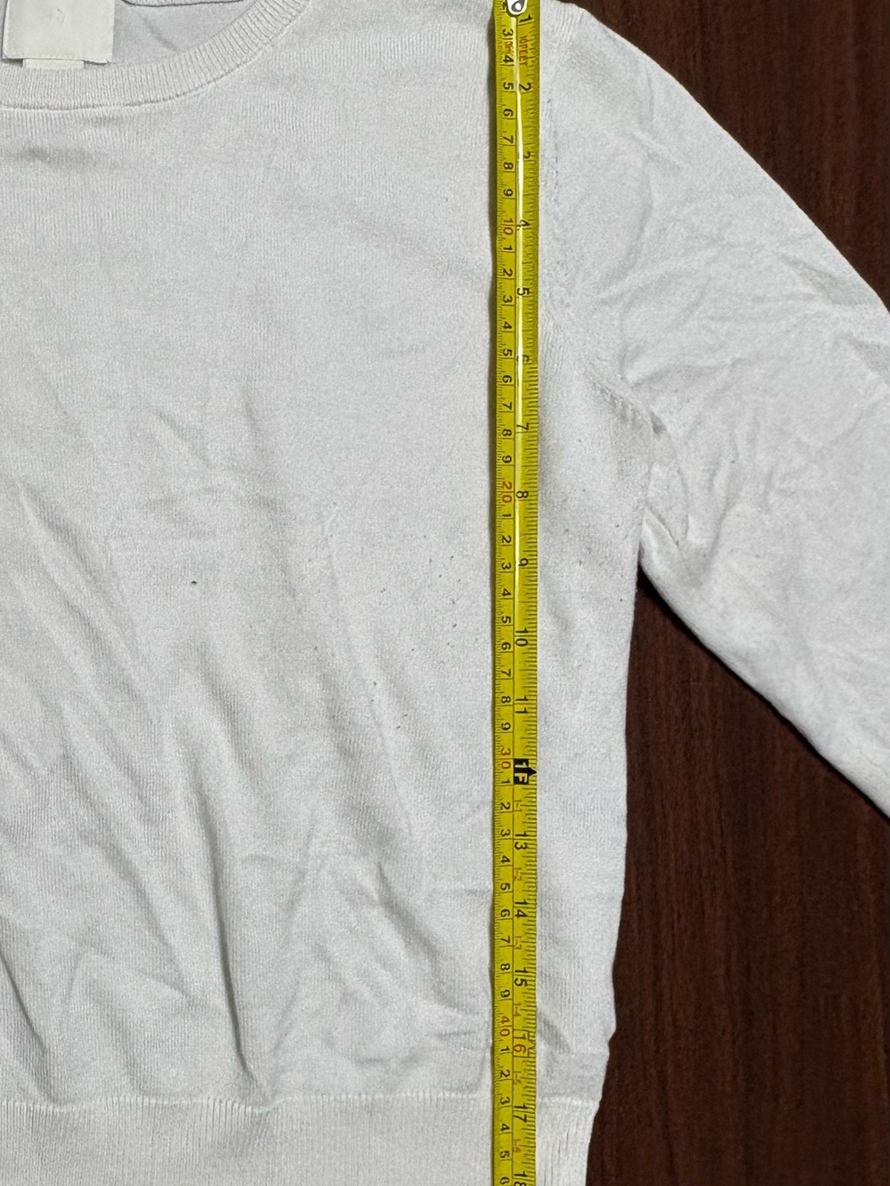 H&M White Fine Knit Crewneck Sweater Women's Size M Long Sleeve - Picture 6 of 8